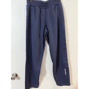 Adidas Men's Side Snap Down Track Pants - Navy - Size Med.